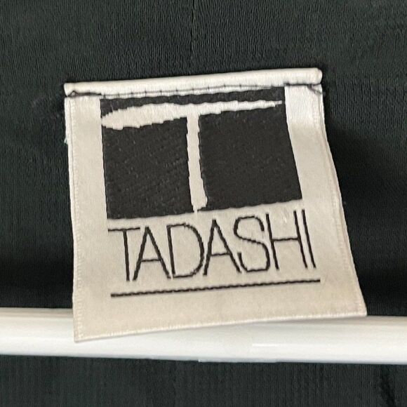 Vintage TADASHI Black Long Sleeve Open Sheer Light Jacket Top   Women's Size 4 - Picture 4 of 9